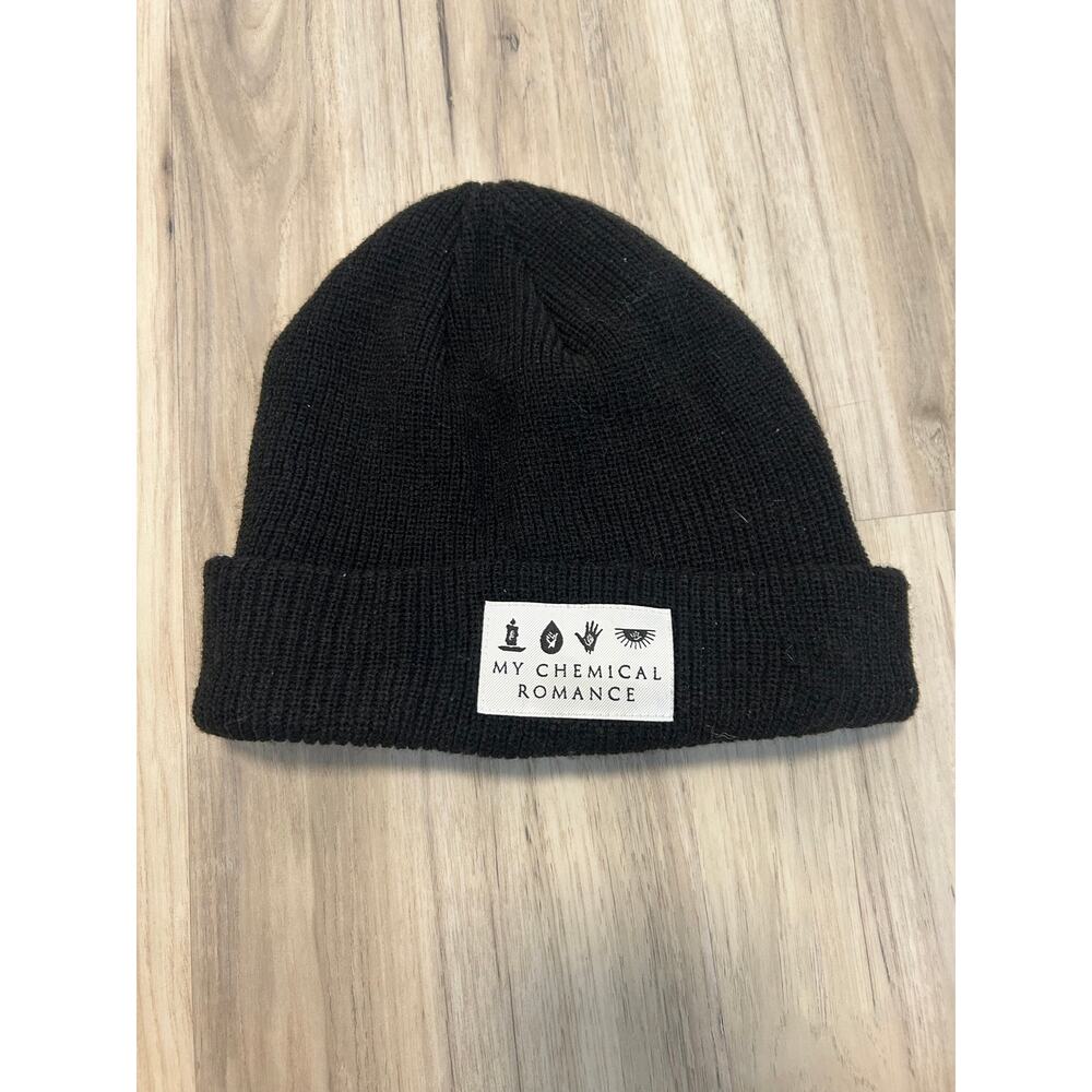 My Chemical Romance Return Logo Black Beanie Hat Size One Size